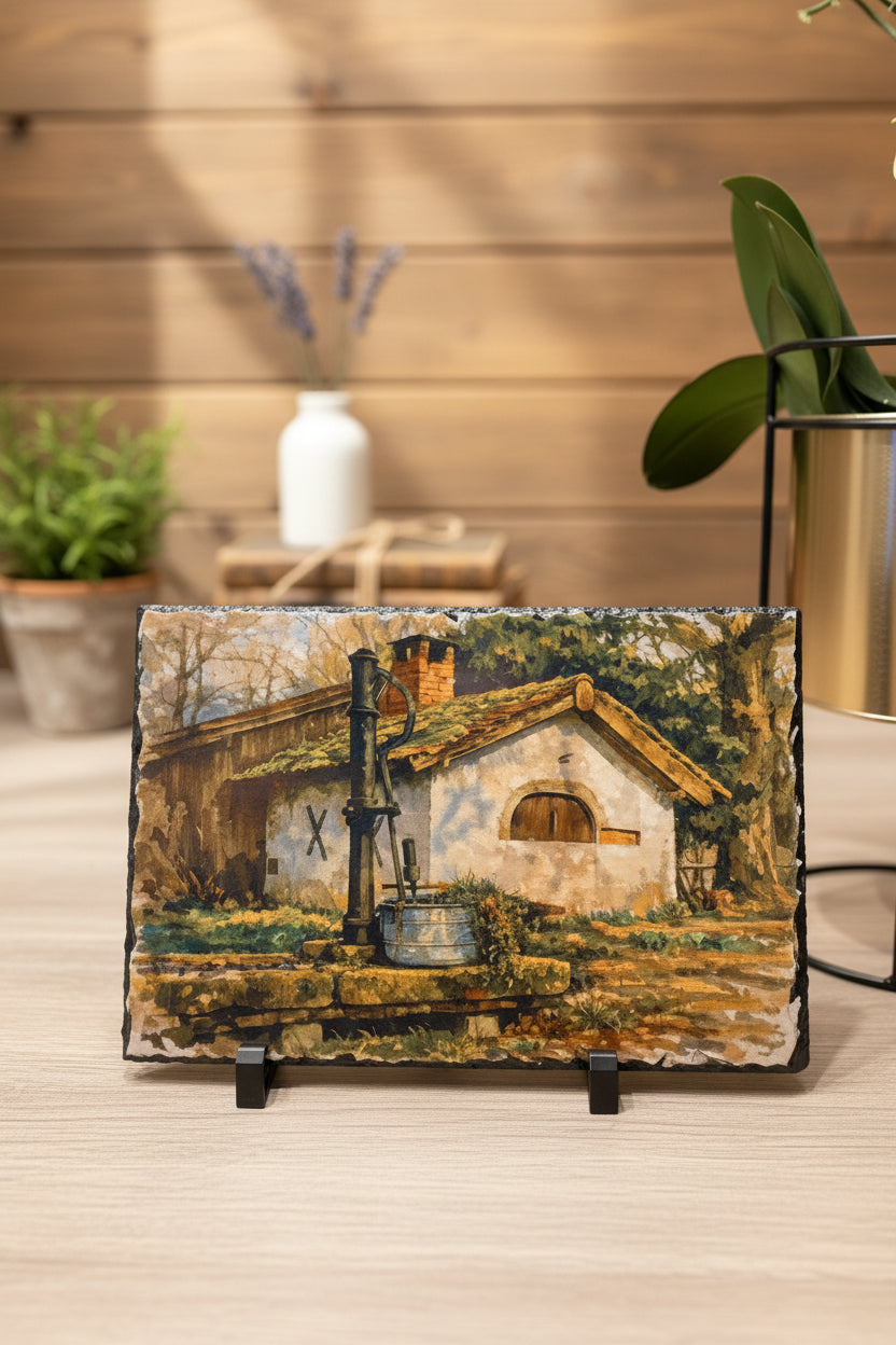 Personalisiertes Foto auf Schieferplatte - Ein Erinnerungsstück für besondere Momente