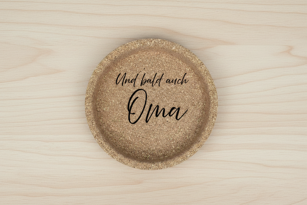 Mama wird Oma - Tasse & Untersetzer Set | Liebevolle Geschenkidee für werdende Omas