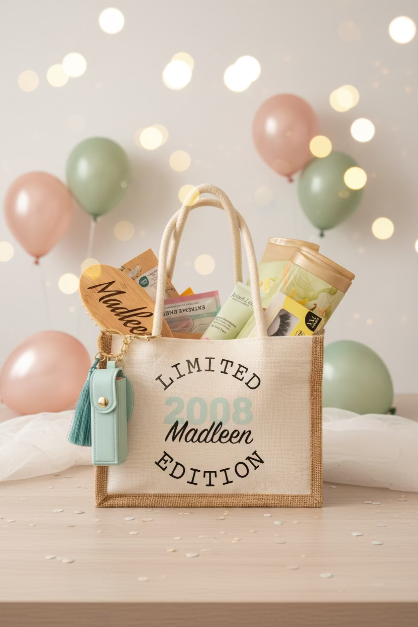Personalisierte Jute Tasche - individuelles Geschenk mit Wunschtext