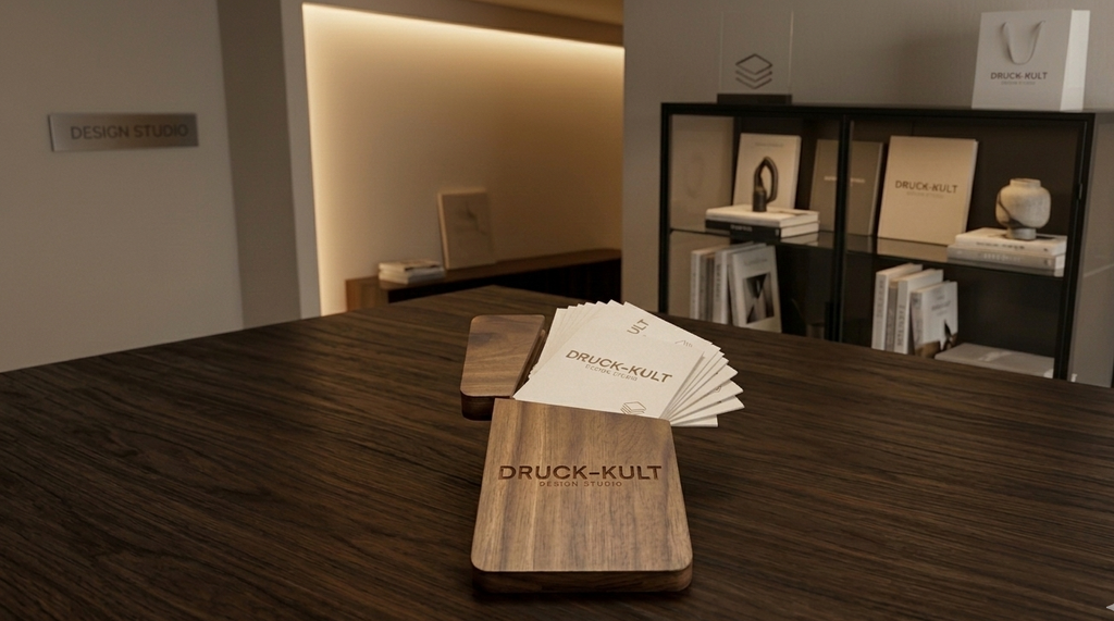 Visitenkartenetui aus Walnussholz – personalisierbar mit Gravur